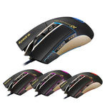 Apedra iMICE A5 Hochpräzise Gaming-Maus mit LED-Beleuchtung (vier Farben, steuerbar), USB-Anschluss, 7 Tasten, 3200 DPI, kabelgebundene optische Gaming-Maus für Computer, PC und Laptop, iMICE A5