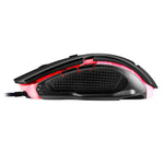 Apedra iMICE A9 Hochpräzise Gaming-Maus mit LED-Beleuchtung (vier Farben, steuerbar), USB-Anschluss, 6 Tasten, 3200 DPI, kabelgebundene optische Gaming-Maus für Computer, PC und Laptop, iMICE A9