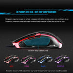 Apedra iMICE A9 Hochpräzise Gaming-Maus mit LED-Beleuchtung (vier Farben, steuerbar), USB-Anschluss, 6 Tasten, 3200 DPI, kabelgebundene optische Gaming-Maus für Computer, PC und Laptop, iMICE A9