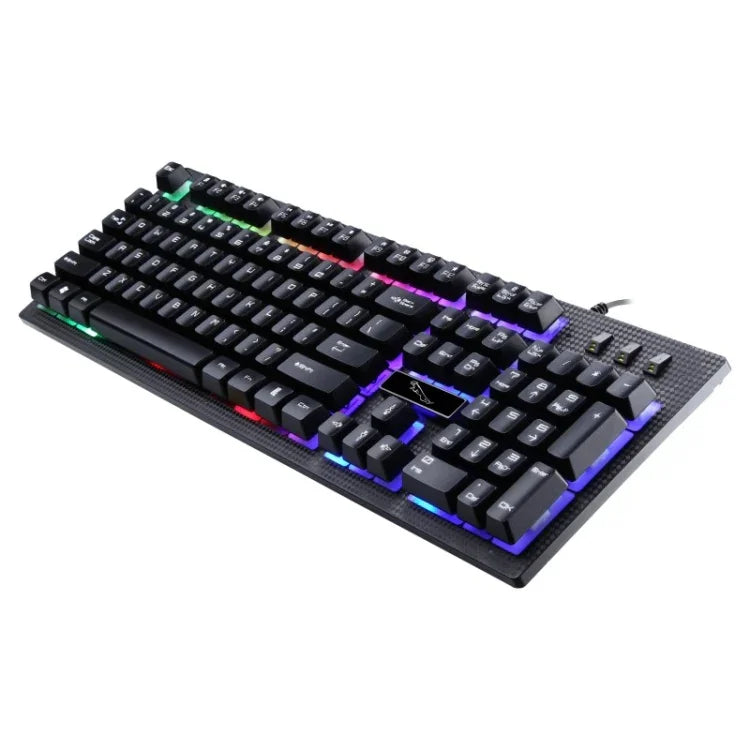 ZGB G20 104 Tasten USB-Kabelgebundene mechanische Tastatur mit Leuchtfunktion, Gaming-Tastatur
