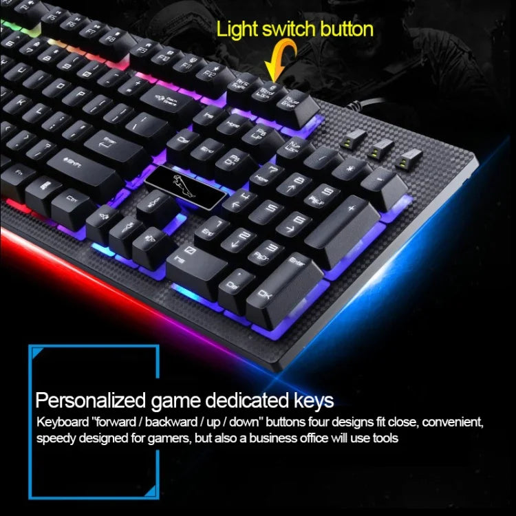 ZGB G20 104 Tasten USB-Kabelgebundene mechanische Tastatur mit Leuchtfunktion, Gaming-Tastatur