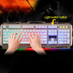 ZGB G700 104 Tasten USB-Kabelgebundene Gaming-Tastatur mit mechanischem Tippgefühl, leuchtender Metallabdeckung und Handyhalterung
