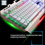 ZGB G700 104 Tasten USB-Kabelgebundene Gaming-Tastatur mit mechanischem Tippgefühl, leuchtender Metallabdeckung und Handyhalterung