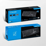ZGB Q9 104 Tasten USB-Tastatur mit Gitterstruktur, kabelgebunden, für Gaming und Büro