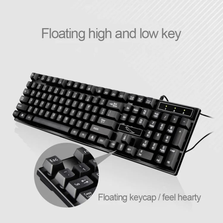 ZGB Q17 104-Tasten-USB-Tastatur mit Federmechanismus für Gaming und Büro, geeignet für Laptop und PC