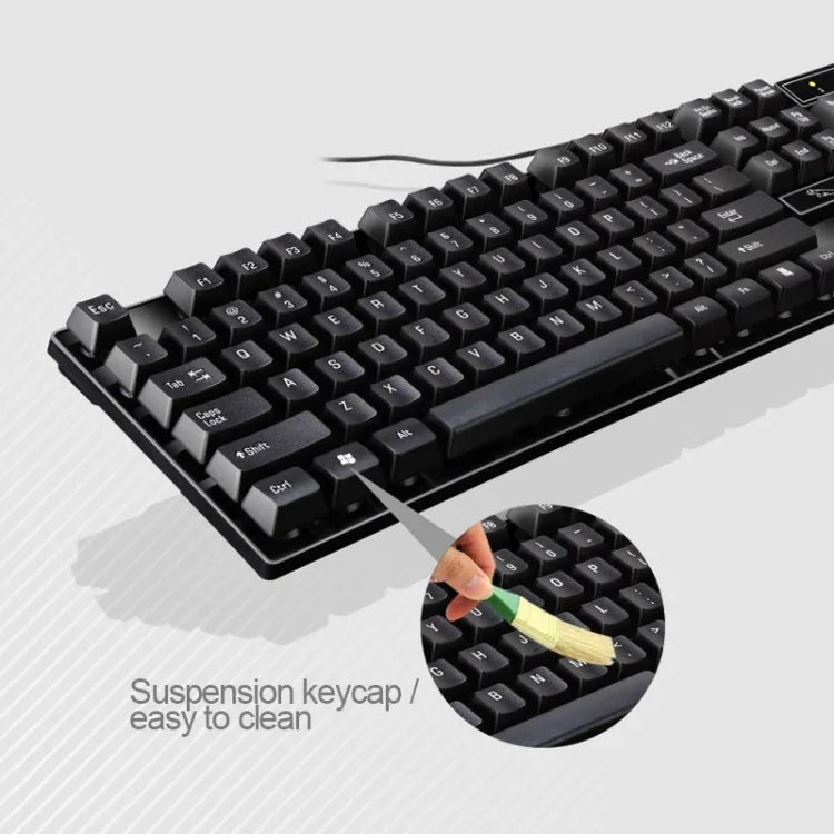 ZGB Q17 104-Tasten-USB-Tastatur mit Federmechanismus für Gaming und Büro, geeignet für Laptop und PC