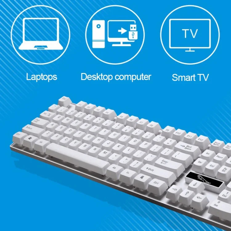 ZGB Q17 104-Tasten-USB-Tastatur mit Federmechanismus für Gaming und Büro, geeignet für Laptop und PC