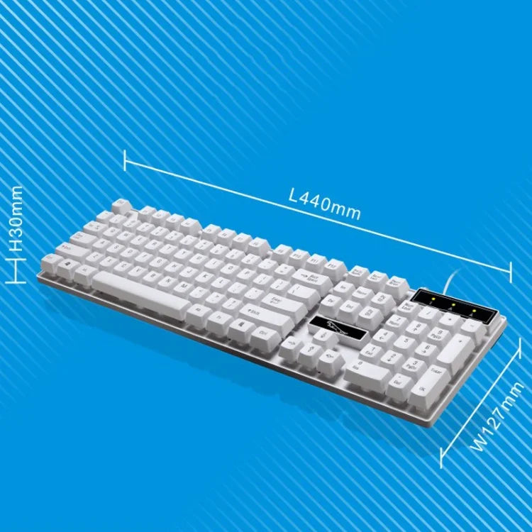ZGB Q17 104-Tasten-USB-Tastatur mit Federmechanismus für Gaming und Büro, geeignet für Laptop und PC
