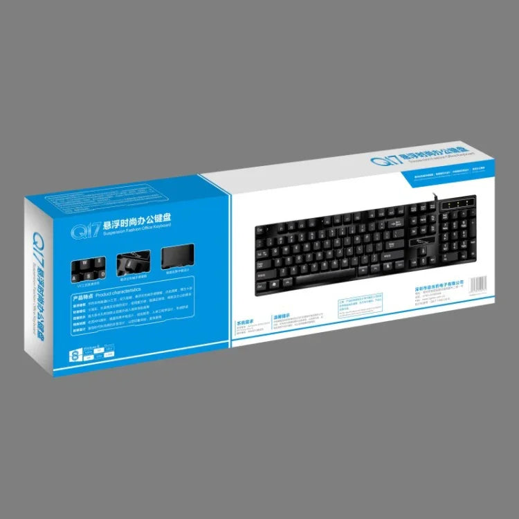 ZGB Q17 104-Tasten-USB-Tastatur mit Federmechanismus für Gaming und Büro, geeignet für Laptop und PC