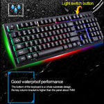 ZGB G20 1600 DPI Professionelles kabelgebundenes Tastatur-Set mit Beleuchtung, mechanischem Tippgefühl und optischer Maus für Laptop und PC