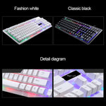 ZGB G20 1600 DPI Professionelles kabelgebundenes Tastatur-Set mit Beleuchtung, mechanischem Tippgefühl und optischer Maus für Laptop und PC