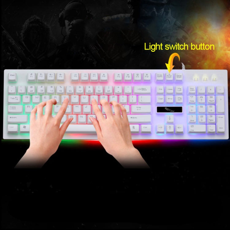 ZGB G20 1600 DPI Professionelles kabelgebundenes Tastatur-Set mit Beleuchtung, mechanischem Tippgefühl und optischer Maus für Laptop und PC