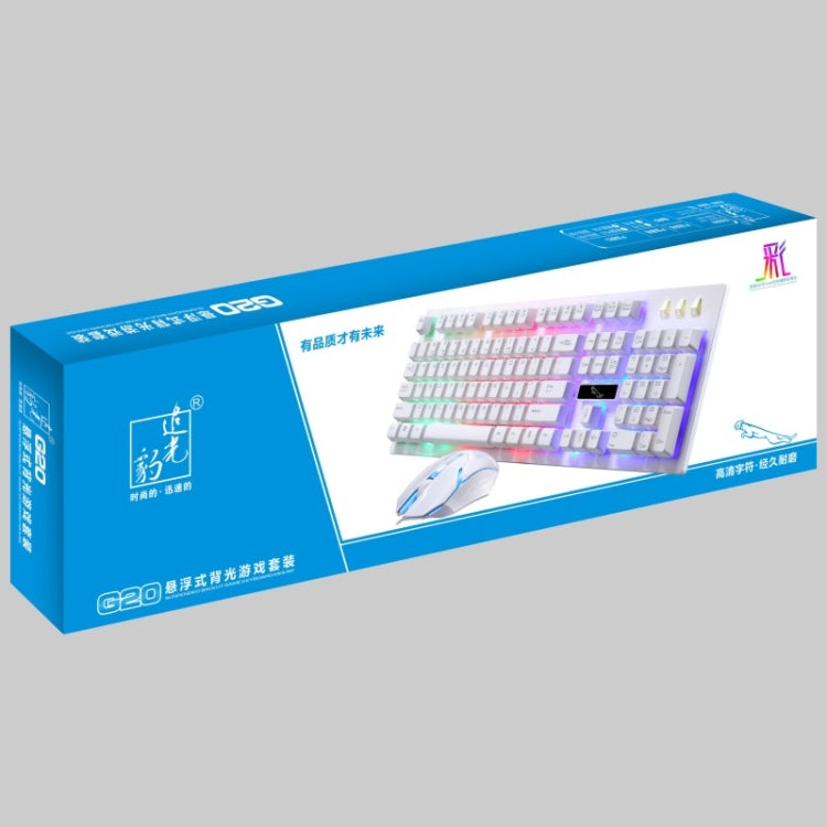 ZGB G20 1600 DPI Professionelles kabelgebundenes Tastatur-Set mit Beleuchtung, mechanischem Tippgefühl und optischer Maus für Laptop und PC