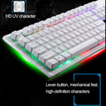 ZGB G20 1600 DPI Professionelles kabelgebundenes Tastatur-Set mit Beleuchtung, mechanischem Tippgefühl und optischer Maus für Laptop und PC