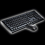 Chasing Leopard Q9 1600 DPI Professionelle kabelgebundene Gaming- und Büro-Tastatur mit Rastertextur + optische Maus-Set