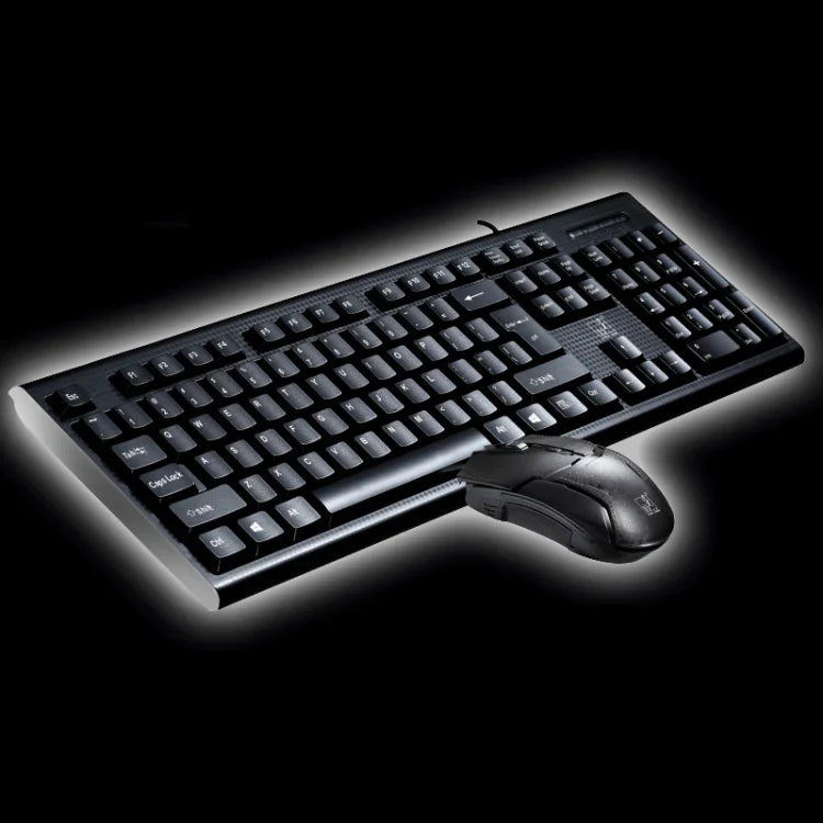 Chasing Leopard Q9 1600 DPI Professionelle kabelgebundene Gaming- und Büro-Tastatur mit Rastertextur + optische Maus-Set