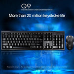 Chasing Leopard Q9 1600 DPI Professionelle kabelgebundene Gaming- und Büro-Tastatur mit Rastertextur + optische Maus-Set