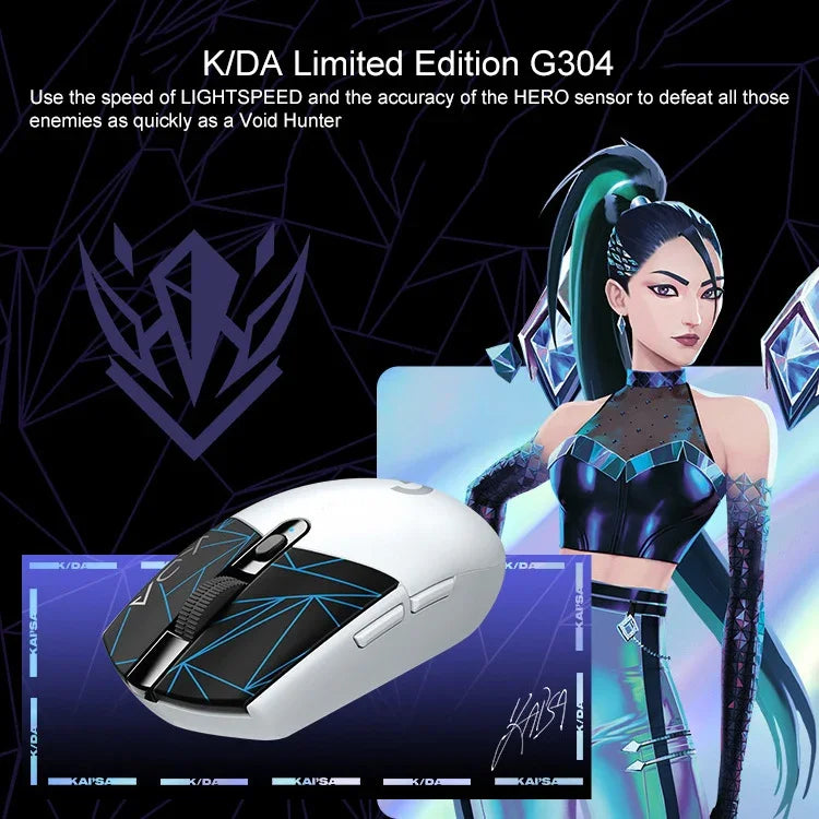 Logitech K/DA G304 LIGHTSPEED Kabellose Gaming-Maus