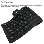 Französische USB-Tastatur mit 103 Tasten, kabelgebunden, wasserdicht, Silikon, für Desktop-PCs und Notebooks, Kabellänge: 1,5 m