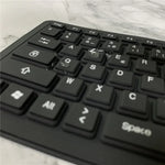 Französische USB-Tastatur mit 103 Tasten, kabelgebunden, wasserdicht, Silikon, für Desktop-PCs und Notebooks, Kabellänge: 1,5 m