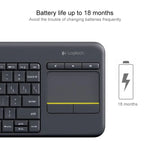 Logitech K400 Plus 2,4-GHz-Funk-Touch-Tastatur, Funkreichweite: 10 m, Logitech K400 Plus