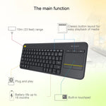Logitech K400 Plus 2,4-GHz-Funk-Touch-Tastatur, Funkreichweite: 10 m, Logitech K400 Plus
