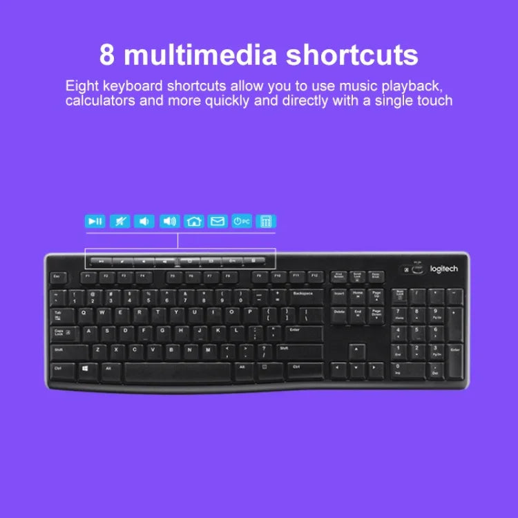 Logitech MK270 2,4-GHz-Funktastatur- und Maus-Set