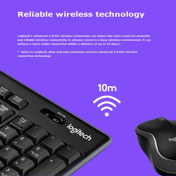 Logitech MK270 2,4-GHz-Funktastatur- und Maus-Set