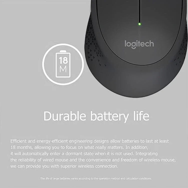 Logitech M280 2,4-GHz-Funkmaus mit 3 Tasten, 1000 DPI, optische Auflösung, Reichweite: 10 m