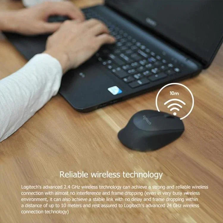 Logitech M280 2,4-GHz-Funkmaus mit 3 Tasten, 1000 DPI, optische Auflösung, Reichweite: 10 m
