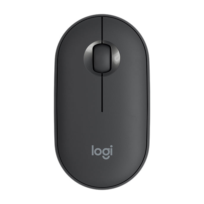 Logitech Pebble, flache, 3-Tasten-Funkmaus mit 1000 DPI, geräuschlos, Bluetooth, optische Maus, Reichweite: 10 m