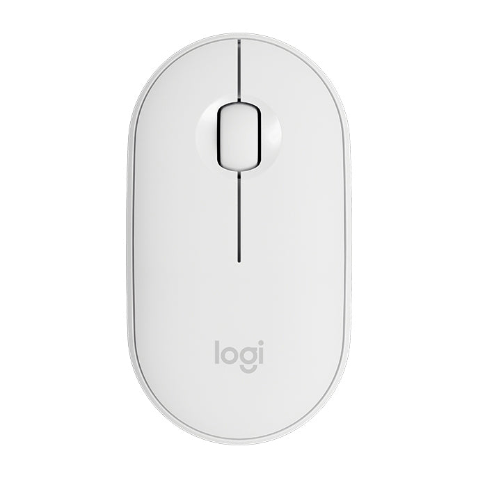 Logitech Pebble, flache, 3-Tasten-Funkmaus mit 1000 DPI, geräuschlos, Bluetooth, optische Maus, Reichweite: 10 m