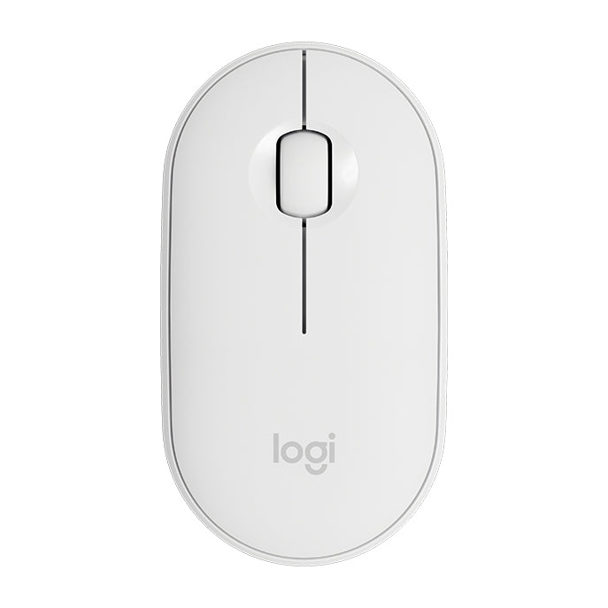 Logitech Pebble, flache, 3-Tasten-Funkmaus mit 1000 DPI, geräuschlos, Bluetooth, optische Maus, Reichweite: 10 m