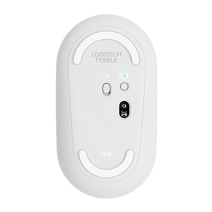 Logitech Pebble, flache, 3-Tasten-Funkmaus mit 1000 DPI, geräuschlos, Bluetooth, optische Maus, Reichweite: 10 m