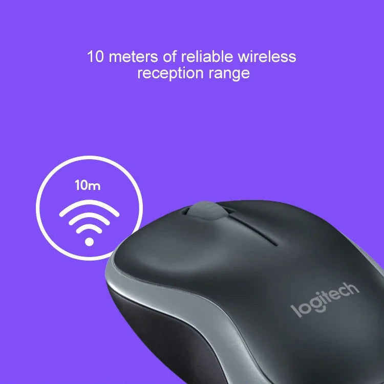 Logitech M186 Kabellose Maus für Büro, energiesparend, USB, Laptop, Desktop-Computer, universell