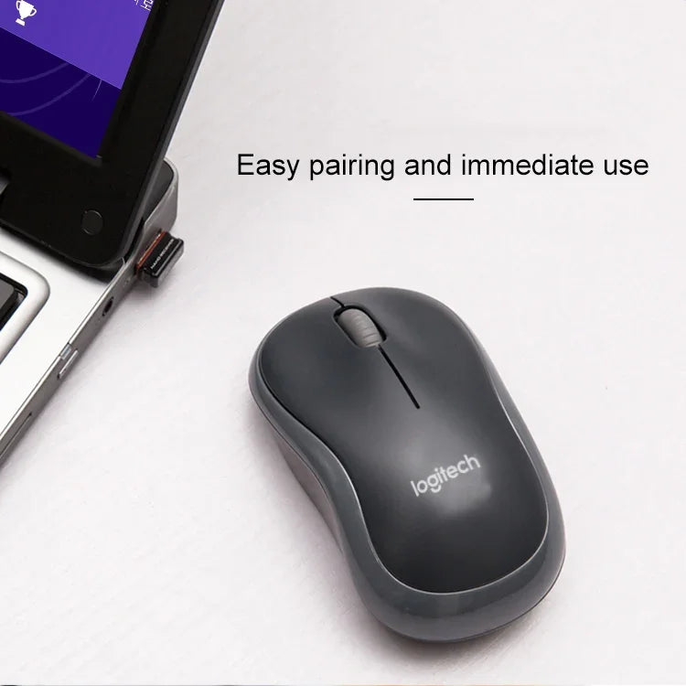 Logitech M186 Kabellose Maus für Büro, energiesparend, USB, Laptop, Desktop-Computer, universell