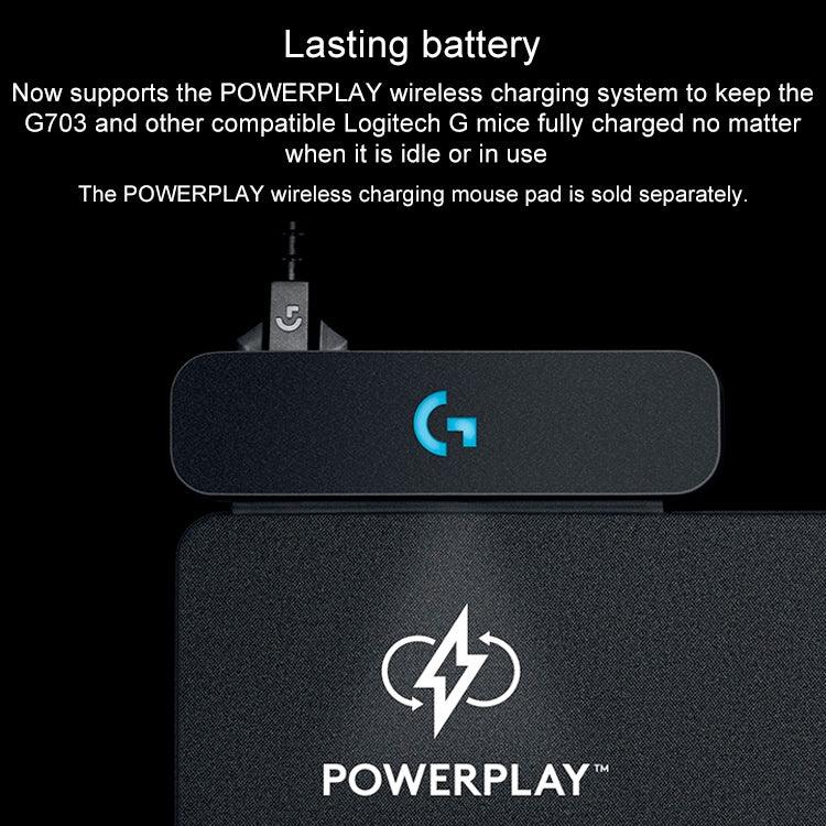 Logitech G703 LIGHTSPEED 16000 DPI 6 programmierbare Tasten HERO 16K Sensor RGB-Hintergrundbeleuchtung Kabellose optische Gaming-Maus