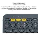 Logitech K380 Tragbare kabellose Bluetooth-Tastatur für mehrere Geräte, K380
