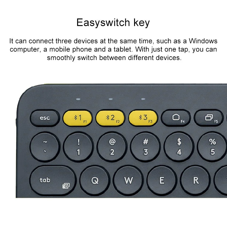 Logitech K380 Tragbare kabellose Bluetooth-Tastatur für mehrere Geräte, K380