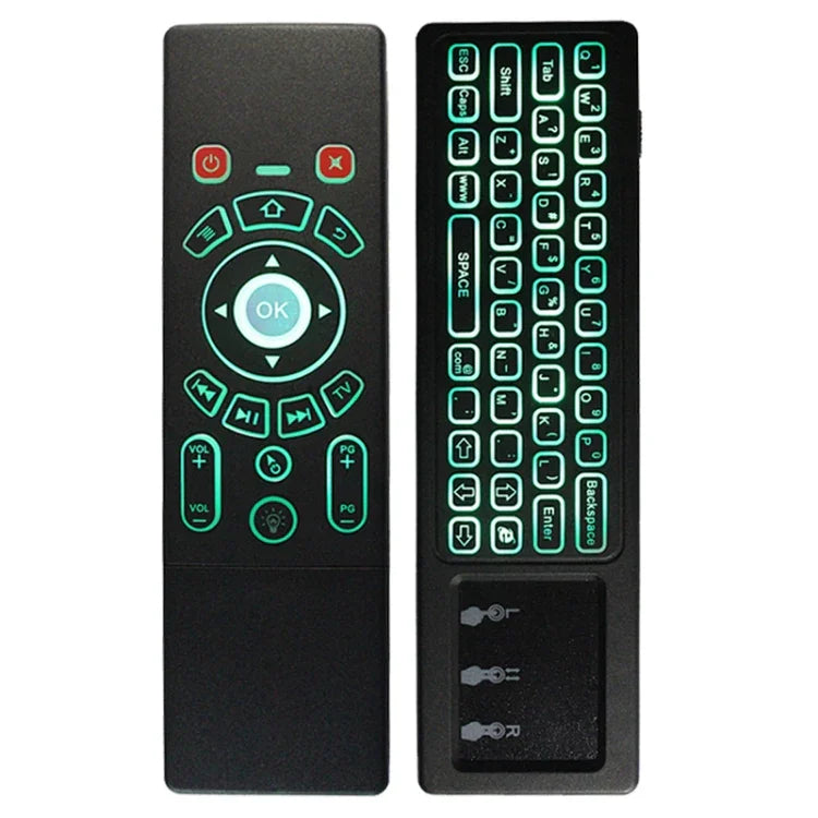 T6 Bunte Licht-Version Air Mouse 2,4 GHz Drahtlose Tastatur Fernbedienung mit Touchpad & IR-Lernfunktion für PC, Android TV Box / Smart TV, Multimedia-Geräte, T6