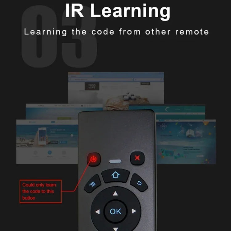 T6 Bunte Licht-Version Air Mouse 2,4 GHz Drahtlose Tastatur Fernbedienung mit Touchpad & IR-Lernfunktion für PC, Android TV Box / Smart TV, Multimedia-Geräte, T6