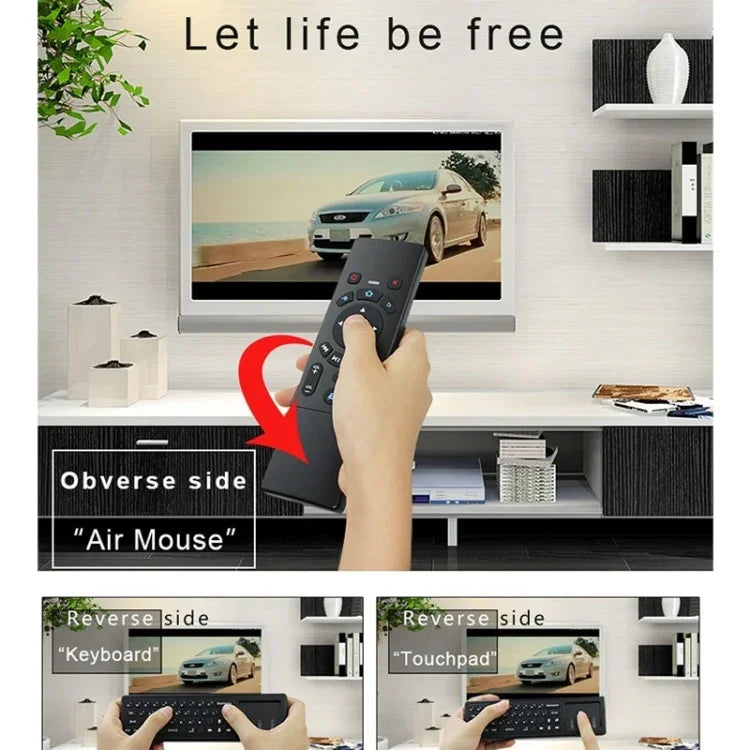 T6 Bunte Licht-Version Air Mouse 2,4 GHz Drahtlose Tastatur Fernbedienung mit Touchpad & IR-Lernfunktion für PC, Android TV Box / Smart TV, Multimedia-Geräte, T6