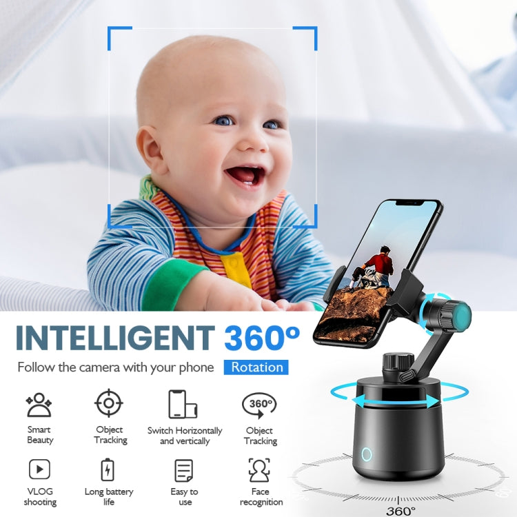 GK01 360-Grad-Drehung Intelligenter Tracking Pan-Tilt Verfolgungs-Schuss Stativkopfhalter