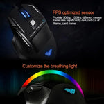 AULA Series SoulKiller II Colourful Light 7D Optical Competitive USB Wired Gaming Mouse, Maximum Resolution of 3500 DPI, SoulKiller II(B)