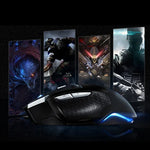 AULA Series SoulKiller II Colourful Light 7D Optical Competitive USB Wired Gaming Mouse, Maximum Resolution of 3500 DPI, SoulKiller II(B)