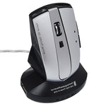 MZ-011 2.4GHz 1600DPI kabellose wiederaufladbare optische Maus mit HUB-Funktion, Schwarz, Schwarz Silber, Weiß + Königsblau, Perlweiß, Blau, Silber