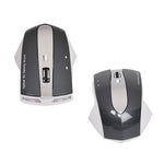 MZ-011 2.4GHz 1600DPI kabellose wiederaufladbare optische Maus mit HUB-Funktion, Schwarz, Schwarz Silber, Weiß + Königsblau, Perlweiß, Blau, Silber
