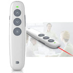 Doosl DSIT007 2.4GHz wiederaufladbare Powerpoint-Präsentationsfernbedienung mit Laserpointer, Reichweite: 10m (Weiß), DSIT007
