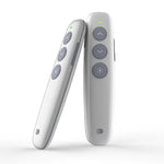 Doosl DSIT007 2.4GHz wiederaufladbare Powerpoint-Präsentationsfernbedienung mit Laserpointer, Reichweite: 10m (Weiß), DSIT007