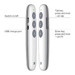 Doosl DSIT007 2.4GHz wiederaufladbare Powerpoint-Präsentationsfernbedienung mit Laserpointer, Reichweite: 10m (Weiß), DSIT007